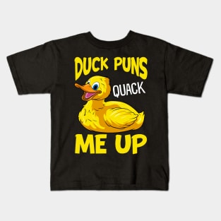 Duck Puns Quack Me Up! Adorable Duckling Pun Kids T-Shirt